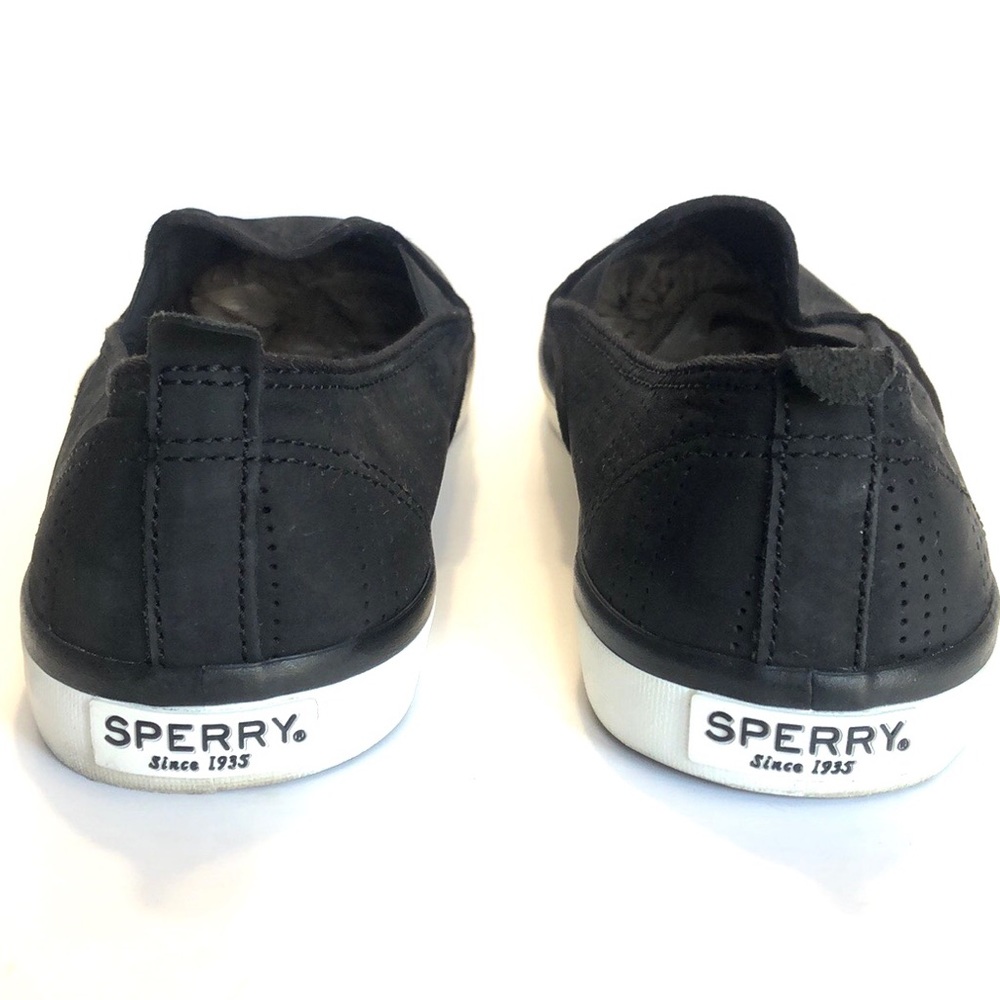 Sperry Black Vented Upper Slip-on Leather Loafer size 8.5 - Picture 8 of 13